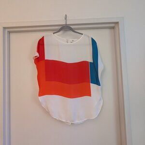 Colorblock drapey top